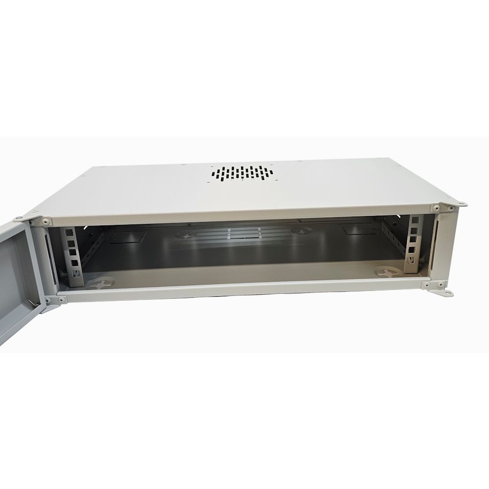 2U 19 inch Small Data Rack / Desktop / Patching Network Cabinet 300mm Deep - Grey