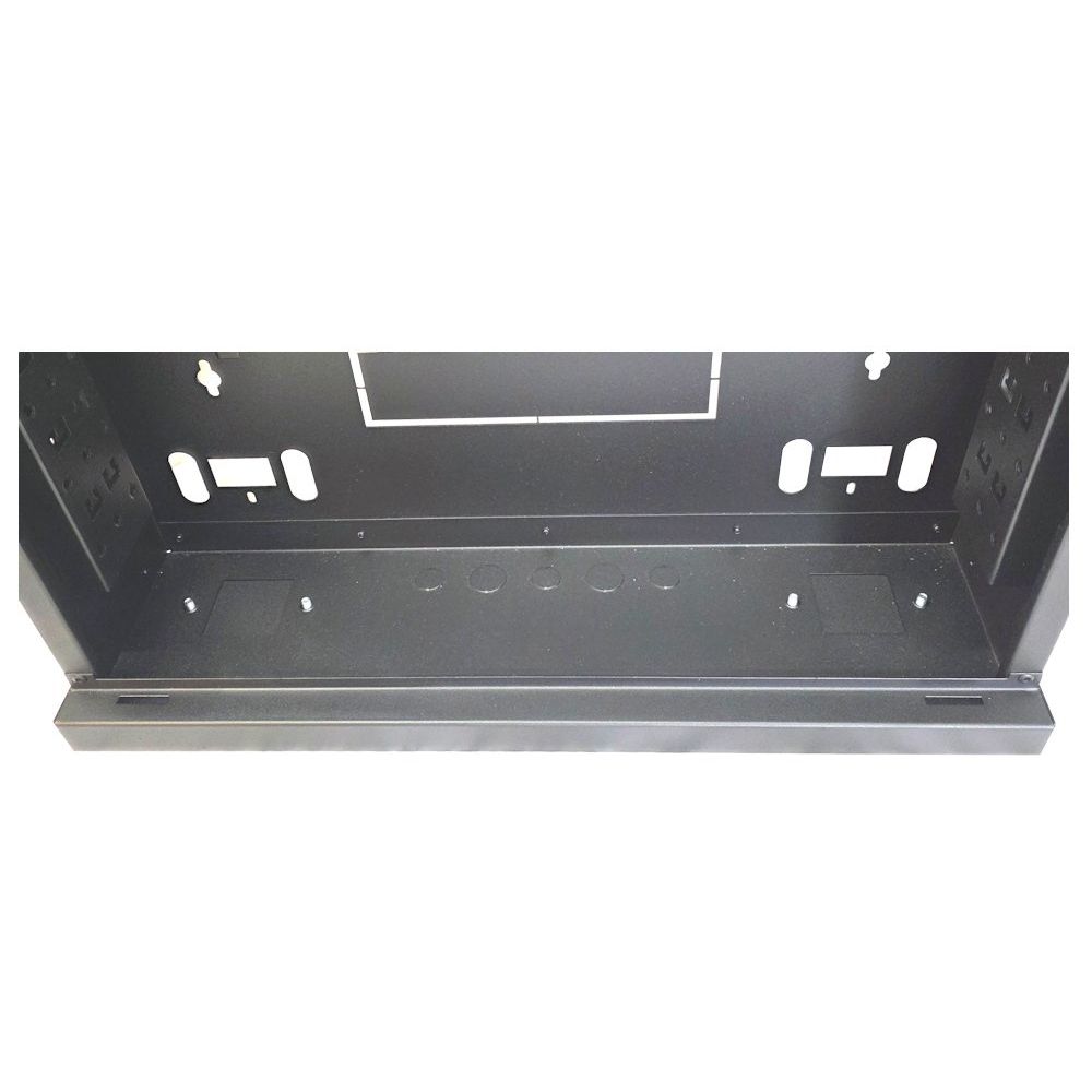 2u 19 inch or DIN Adjustable Vertical Mount / 2x 22 Way Module Dins Universal Wall Mount Enclosure-Wall Box-Cabinet - 800 Style - Black