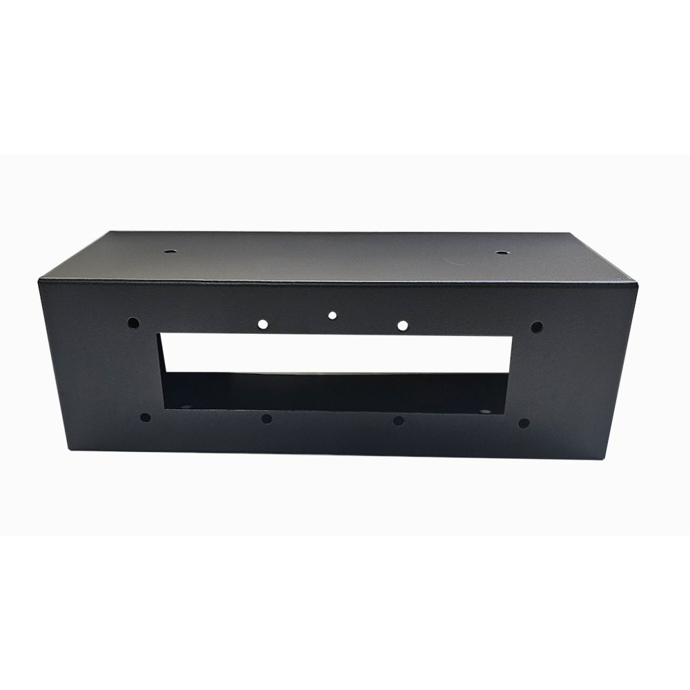 2u 10 inch Shallow Wall Mount Rack Box - 100mm Deep - Black