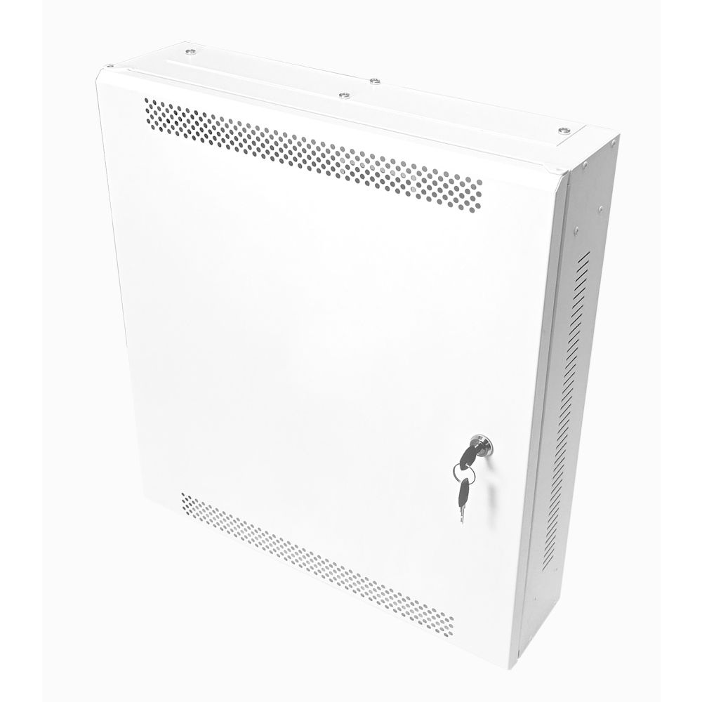 2U 19" Adjustable Low Profile Vertical Mount - Wall Mount Network / Server Cabinet 600mm Deep - White