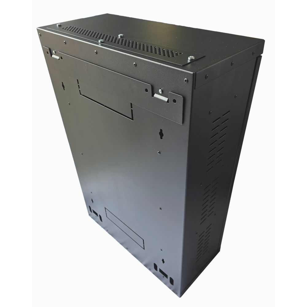 4U 19" Adjustable Low Profile Vertical Mount - Wall Mount Network / Server Cabinet 800mm Deep-Black