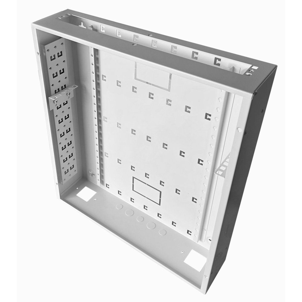 Universal Adjustable Enclosure - 3x 22 Way Module Dins / 2u Wall Box - 600 Style - Grey