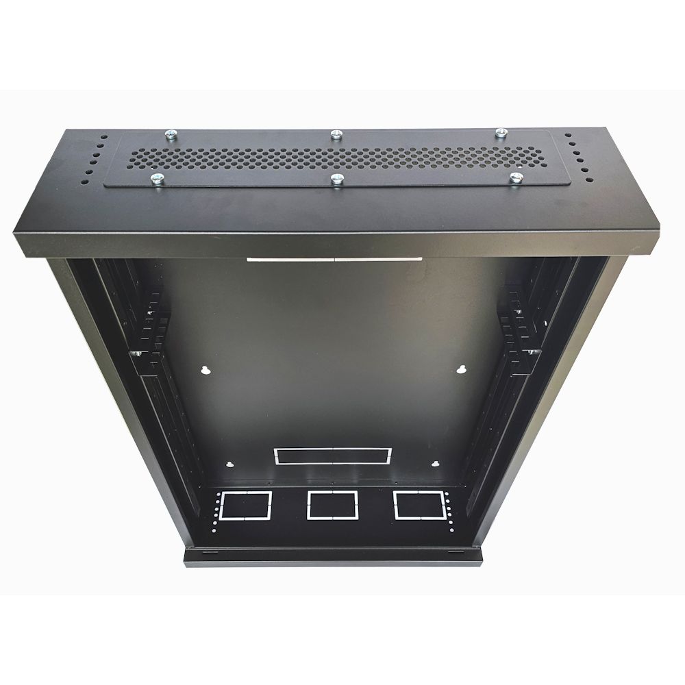 2U 19" Low Profile Vertical Mount - Wall Mount Network / Server  Cabinet 800mm Deep-Black