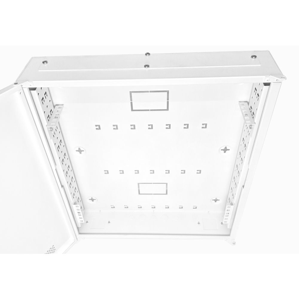 2U 19" Adjustable Low Profile Vertical Mount - Wall Mount Network / Server Cabinet 600mm Deep - White