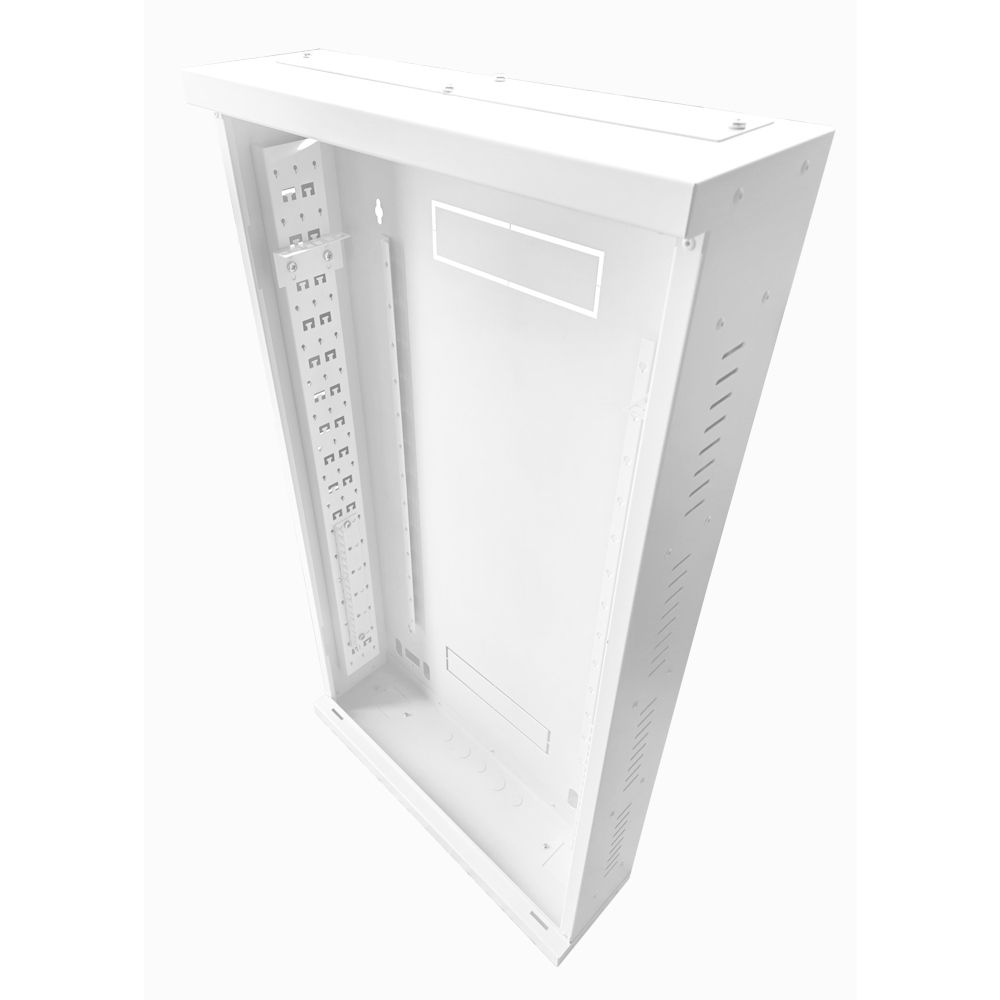 2U 19" Adjustable Low Profile Vertical Mount - Wall Mount Network / Server Cabinet 1000mm Deep - White