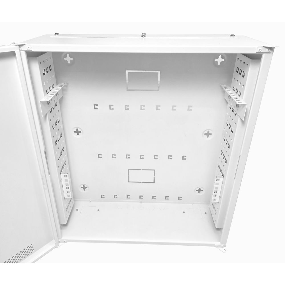 4U 19" Low Profile Vertical Mount - Wall Mount Network / Server Cabinet - 600mm Deep - White