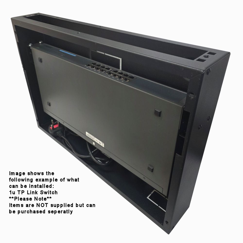 1U 19 inch Vertical Wall Mount Network Enclosure-Cabinet, Black