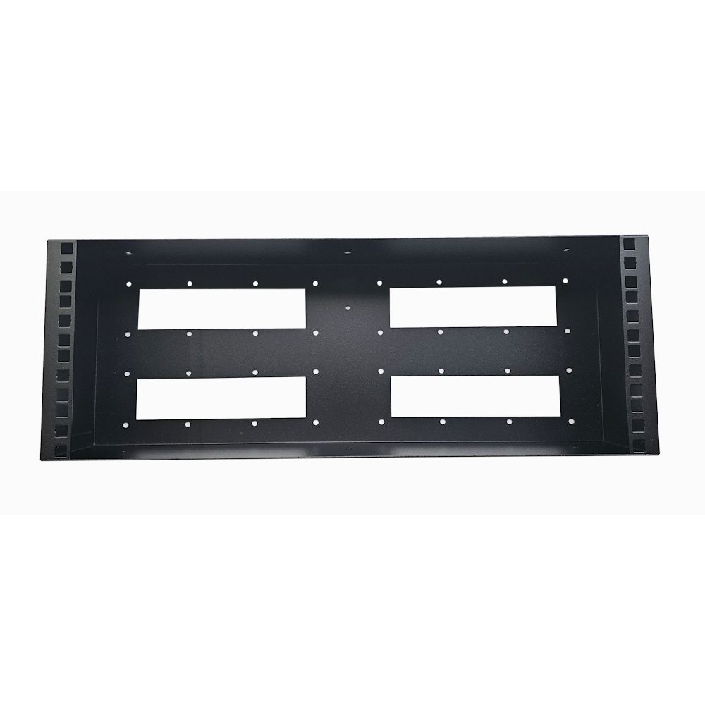 4u 19 inch Shallow Wall Mount Rack Box - 100mm Deep - Black