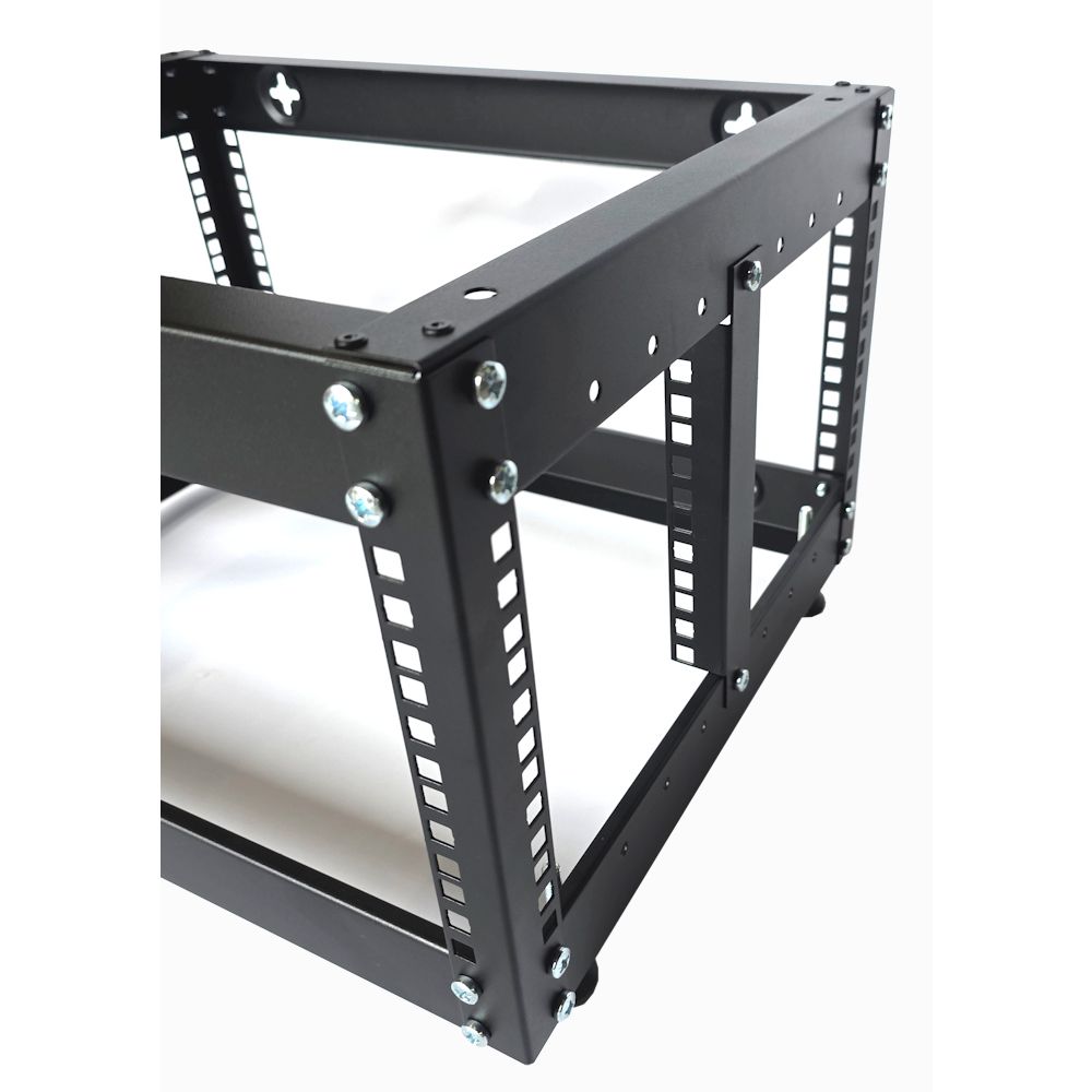 4u 4 Post Open Frame Rack - 19 inch - 400mm Deep - Black