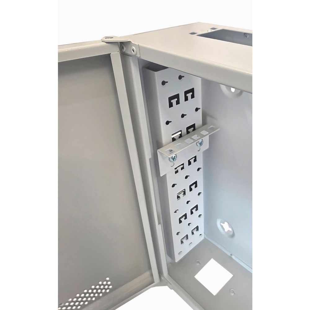 2U 19" Low Profile Vertical Mount - Wall Mount Network / Server Cabinet 400mm Deep  - Grey