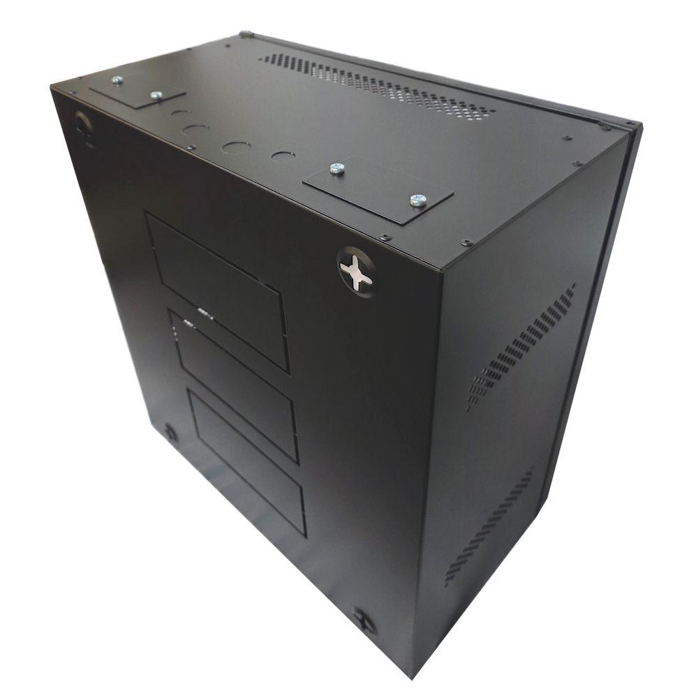 12U 19 inch Data Cabinet Rack / Patching Network Cabinet 300mm Deep Black