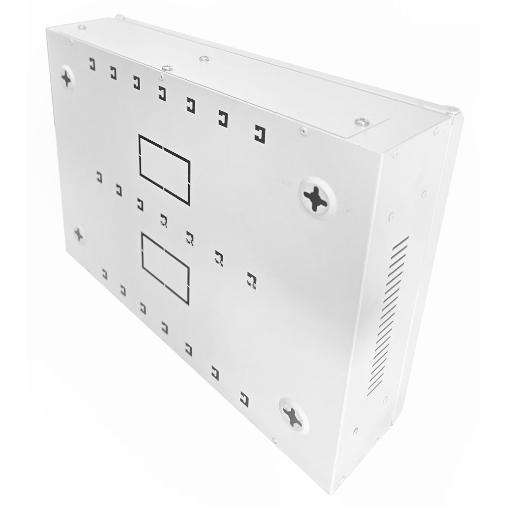 2U 19" Adjustable Low Profile Vertical Mount - Wall Mount Network / Server Cabinet 400 Style - White