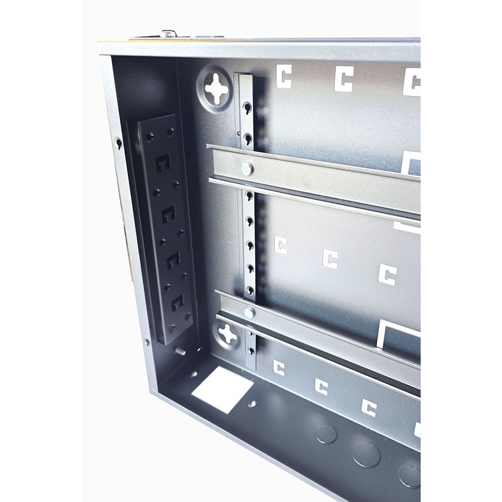 Universal 350 Style Cab - 2 way DIN  (2x 22 Module Dins) / 1u Wall Cabinet-350 Style - Black