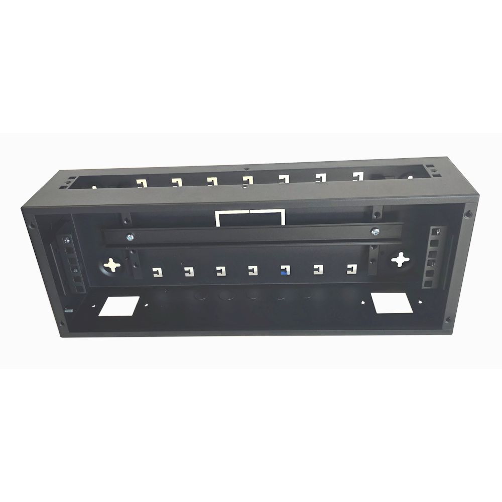 1x 22 Way Module Dins or 2u Wall Box-Universal Adjustable Enclosure - 200 Style - Black