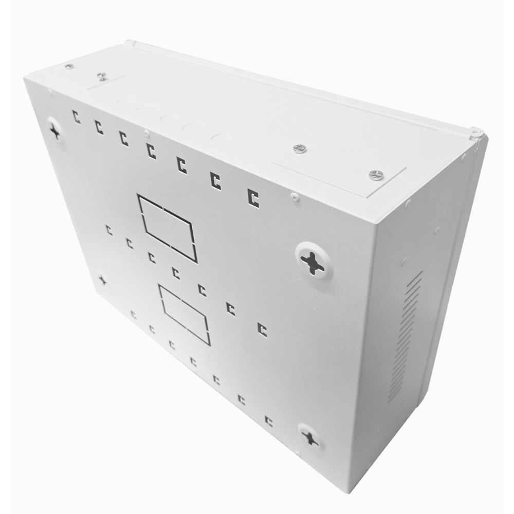 3U 19" Adjustable Low Profile Vertical Mount - Wall Mount Network / Server Cabinet - 400 Style - White