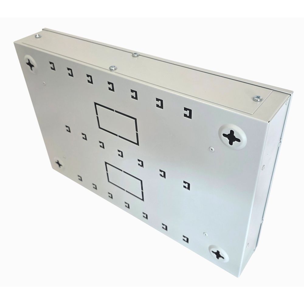 Universal 350 Style Cab - 2 way DIN  (2x 22 Module Dins) / 1u Wall Cabinet-350 Style - Grey