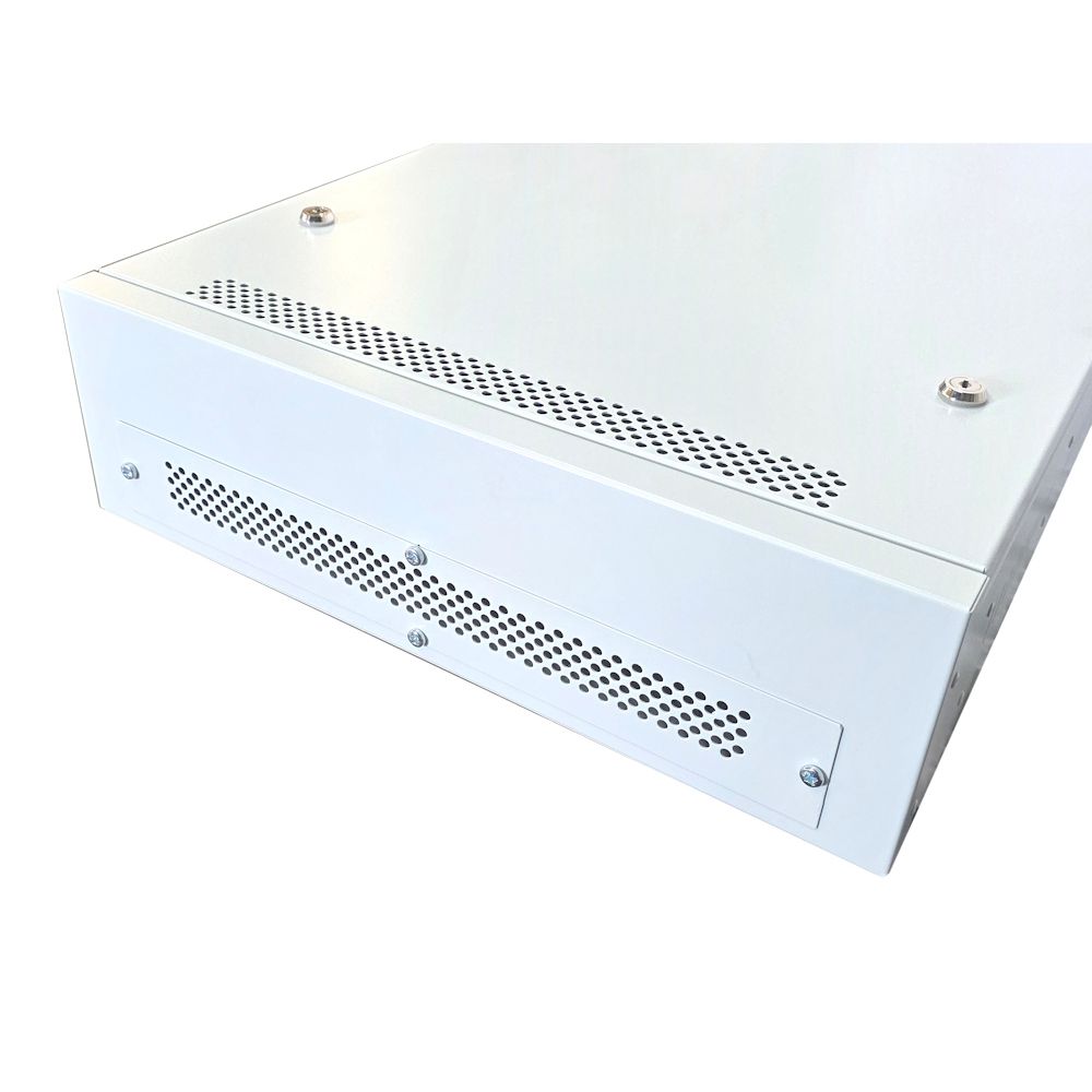 2u 19 inch or DIN Adjustable Vertical Mount / 3x 22 Way Module Dins Universal Wall Mount Enclosure-Wall Box-Cabinet - 1000 Style - Grey