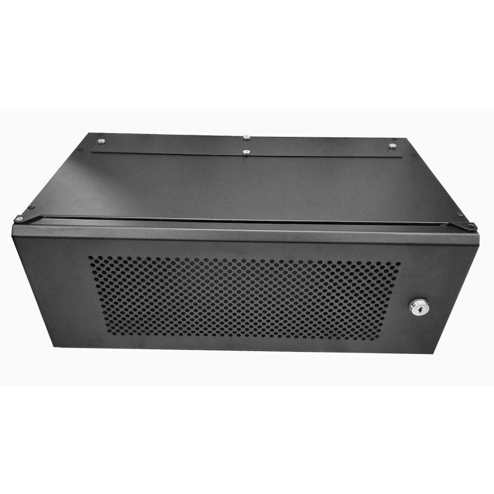 4U 19 inch Perforated Data Cabinet Rack / Patching Network Cabinet 300mm Deep Black