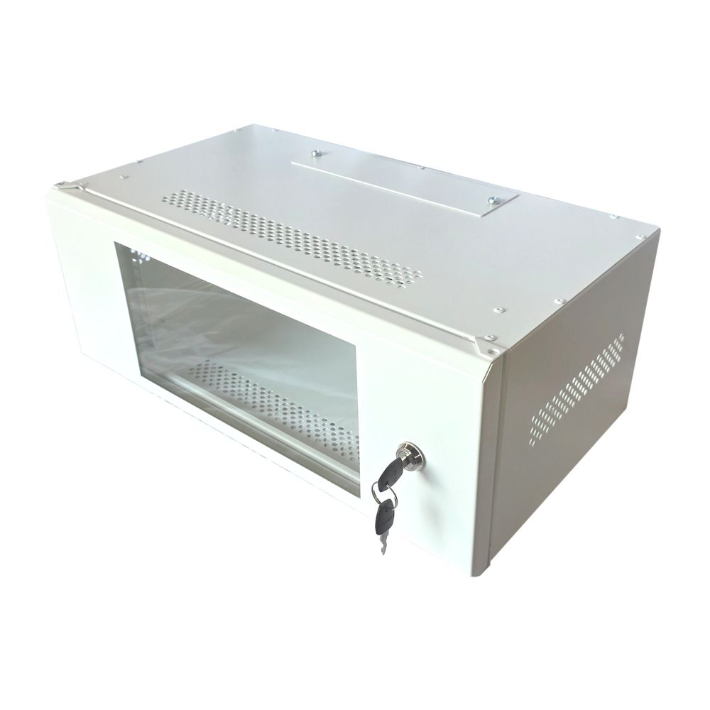 4U 19 inch Data Cabinet Rack / Patching Network Cabinet 300mm Deep White