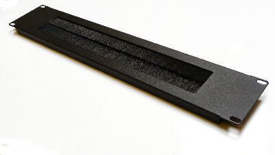2U 19 inch Cable Tidy Brush Strip Panel