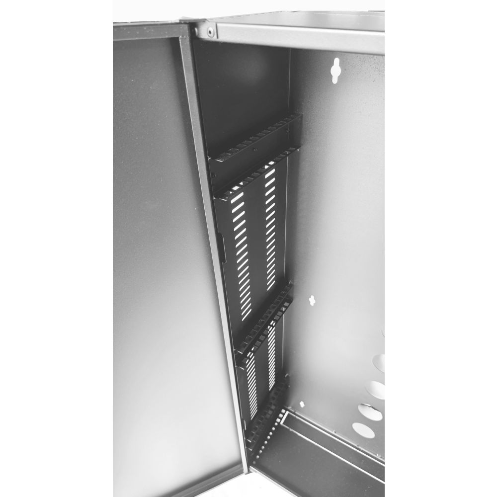 2U 19" Low Profile Vertical Mount - Wall Mount Network / Server Cabinet 1000mm Deep - Black