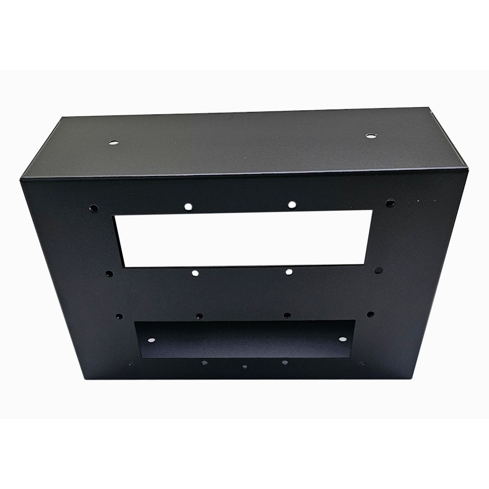 4u 10 inch Shallow Wall Mount Rack Box - 100mm Deep - Black