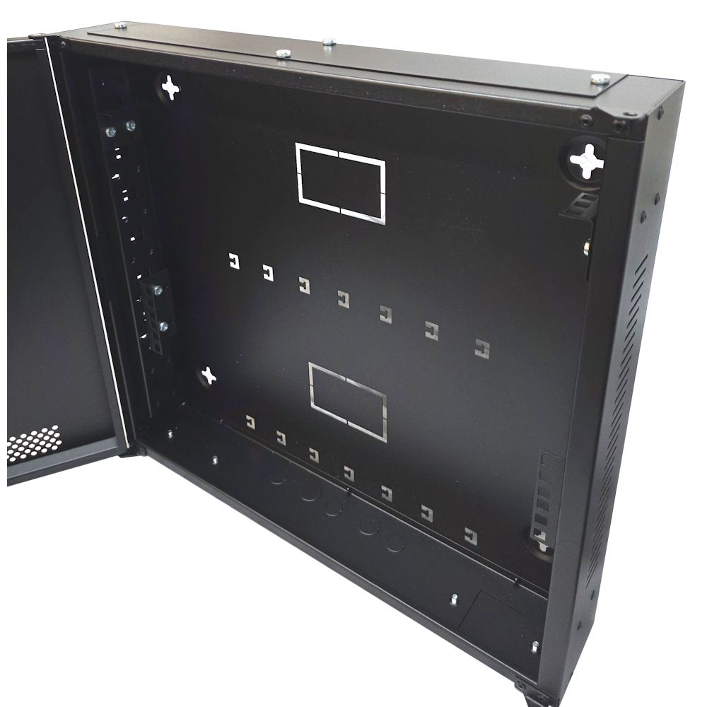 1U 19" Adjustable Low Profile Vertical Mount - Wall Mount Network / Server Cabinet 500mm Deep