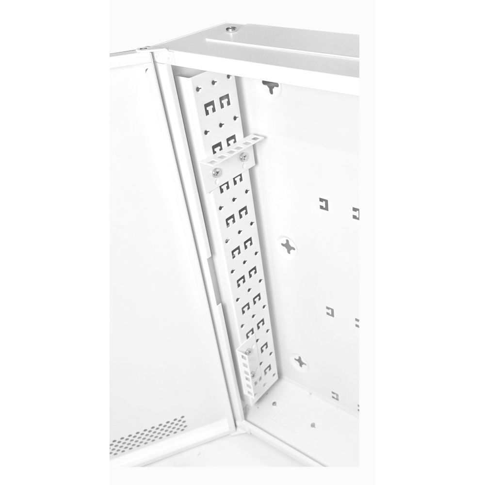 2U 19" Adjustable Low Profile Vertical Mount - Wall Mount Network / Server Cabinet 600mm Deep - White