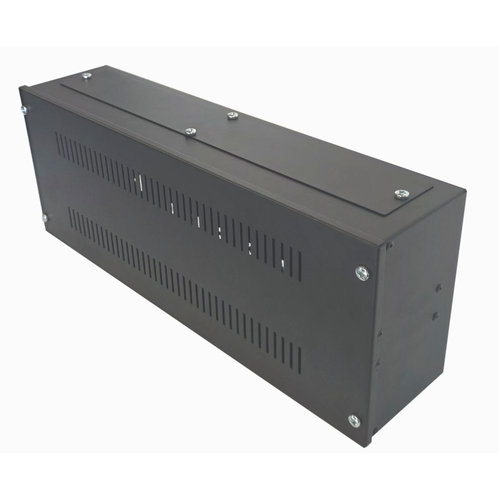 1x 22 Way Module Dins or 2u Wall Box-Universal Adjustable Enclosure - 200 Style - Black