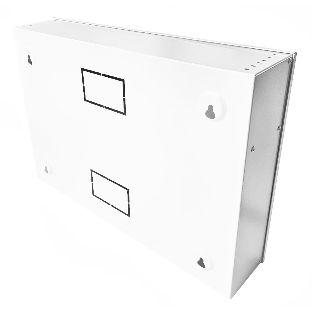 2U 19 inch Vertical Wall Mount Network Enclosure-Cabinet, White