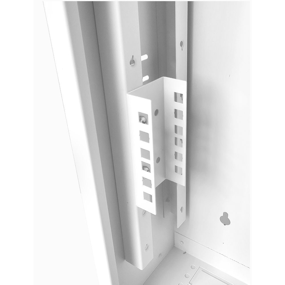 2u 19 inch Internal Rails to suit 2u 800 Style Cabinets-White-Set of 2