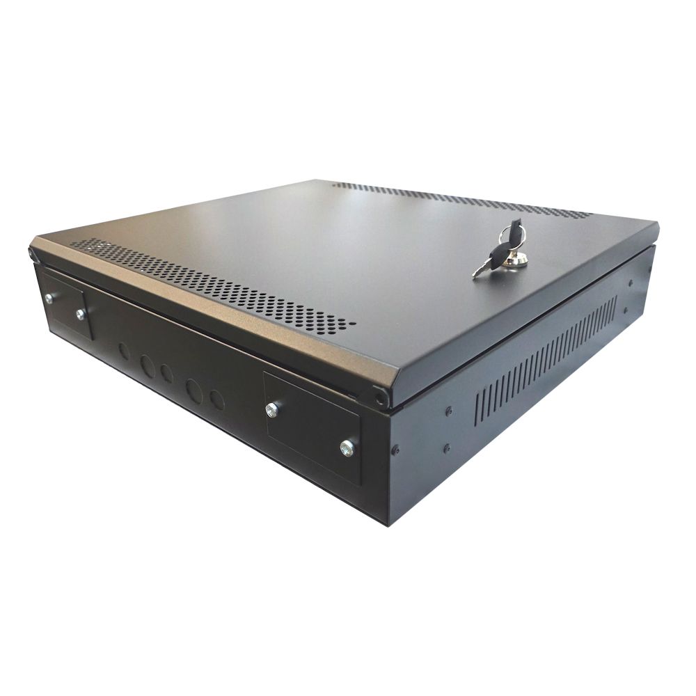 1U 19" Adjustable Low Profile Vertical Mount - Wall Mount Network / Server Cabinet 500mm Deep