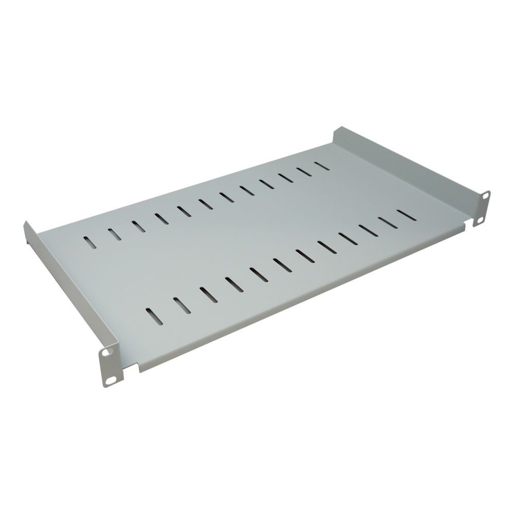 Ad Tek Products 1U Rack Mount Universal Modem Shelf Cantilever Shelf 250mm Deep Light Grey Ad