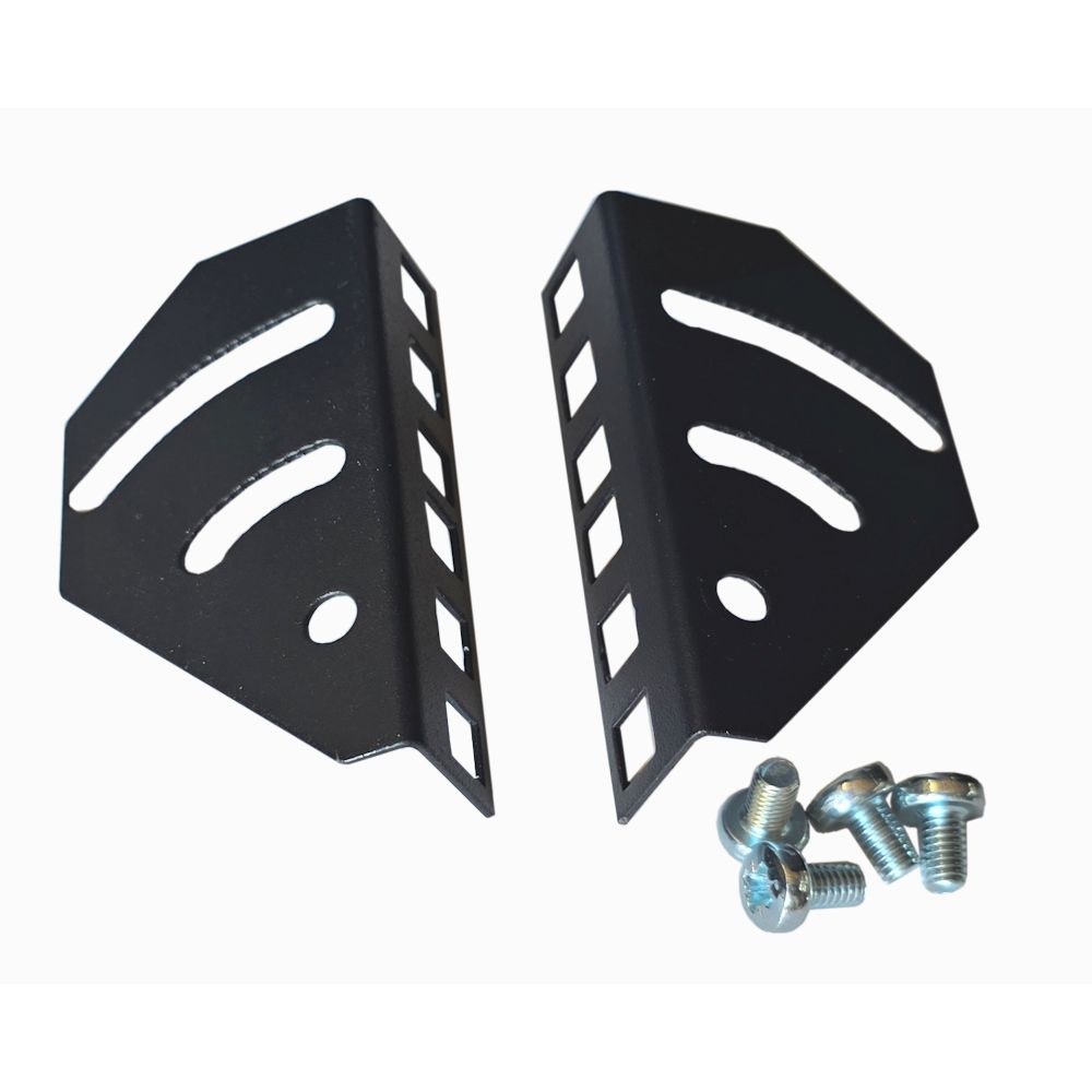 2u 19 inch Rotating Internal Rails to suit 2u / 3u / 4u Style Cabinets-White-Set of 2