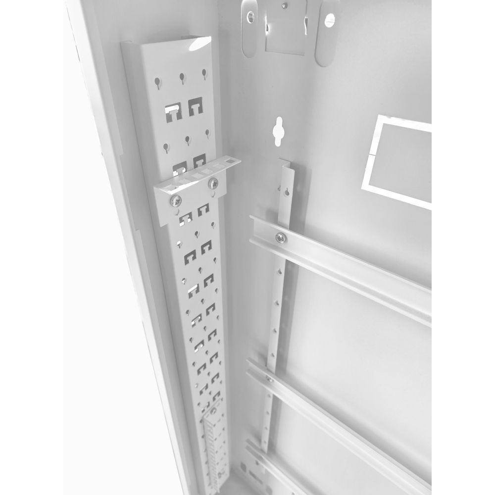 2U 19" Adjustable Low Profile Vertical Mount - Wall Mount Network / Server Cabinet 1000mm Deep - White
