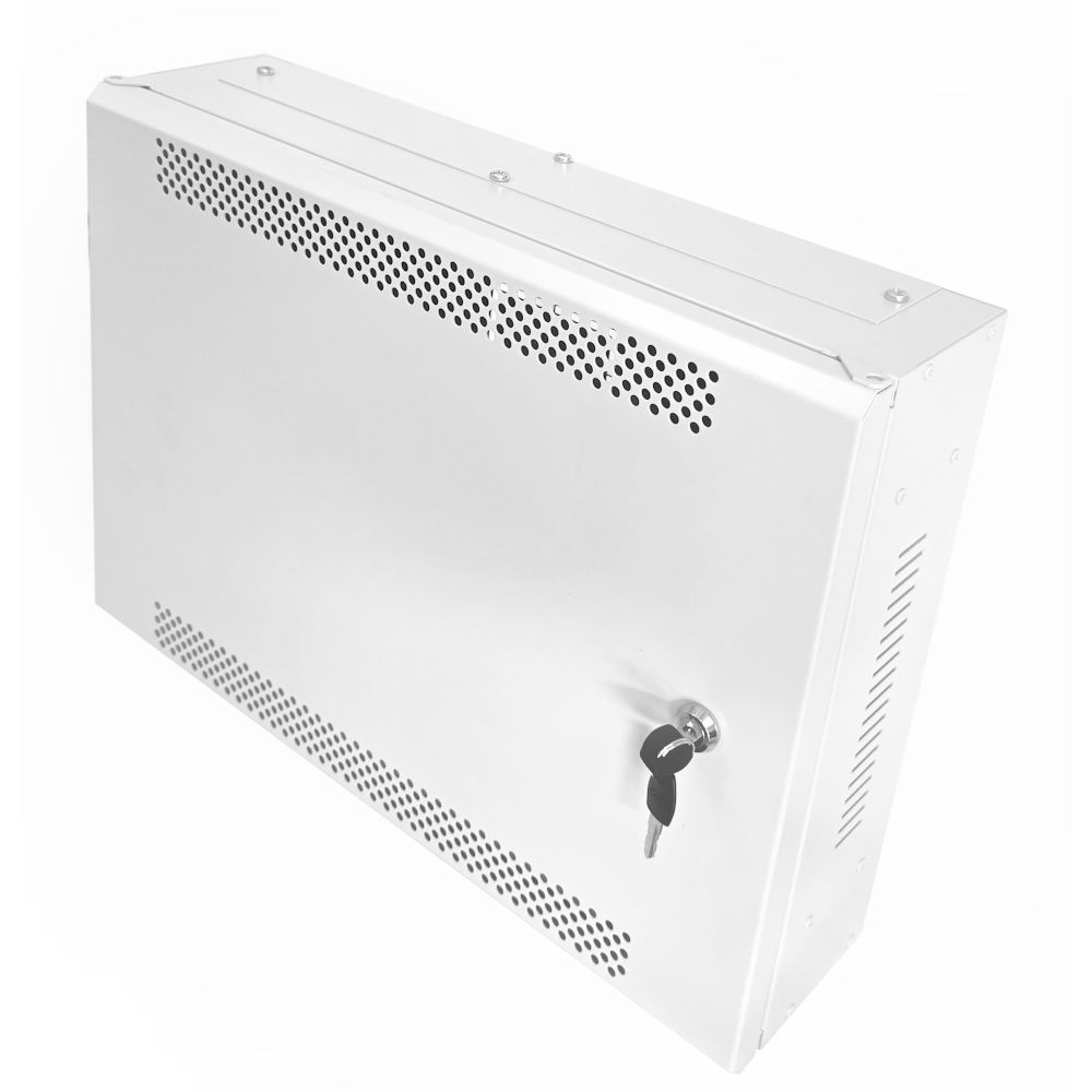 2U 19" Adjustable Low Profile Vertical Mount - Wall Mount Network / Server Cabinet 400 Style - White