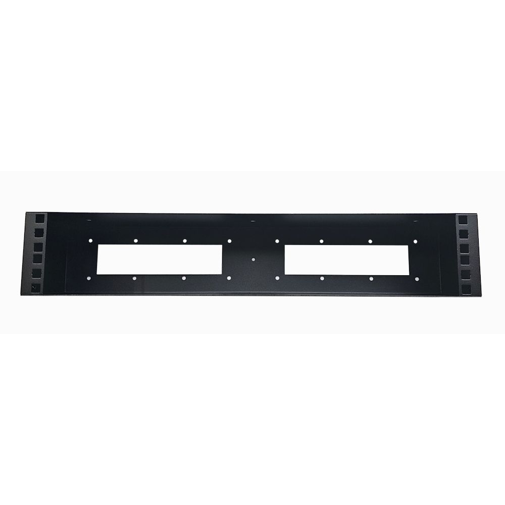 2u 19 inch Shallow Wall Mount Rack Box - 100mm Deep - Black