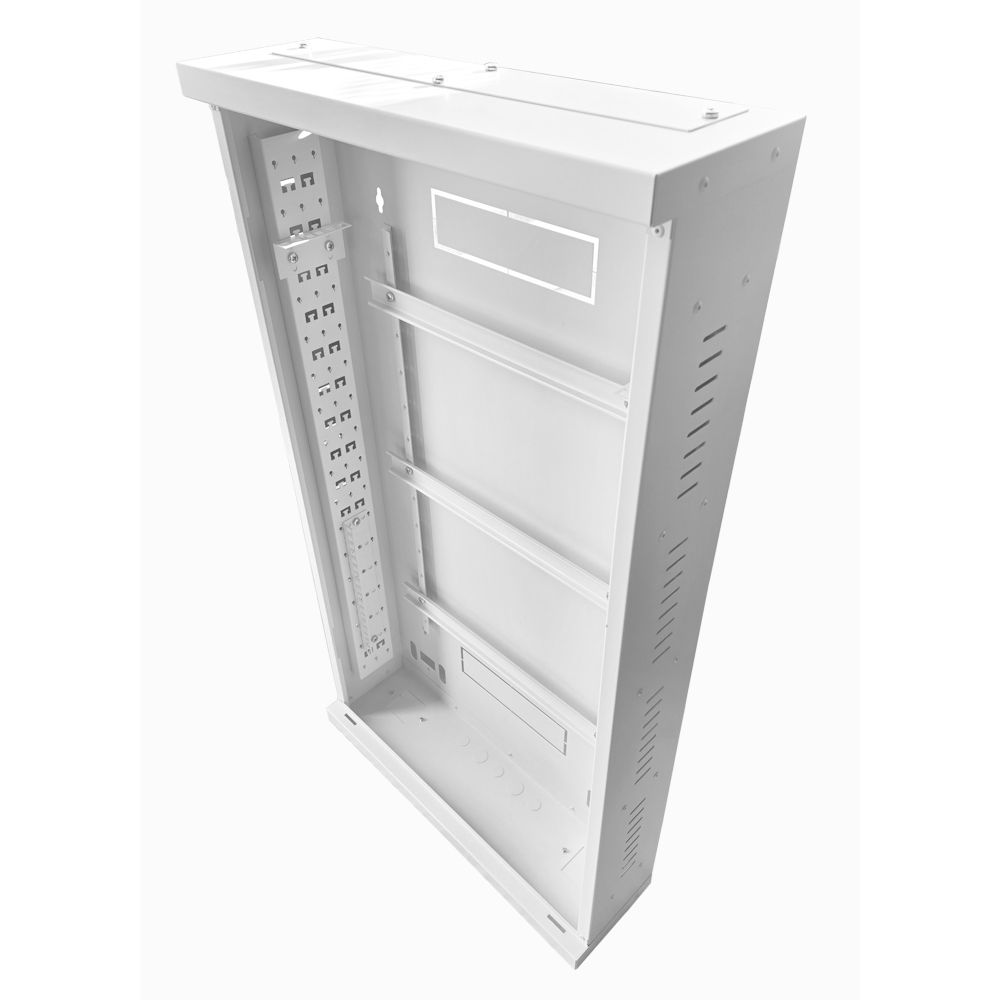 2U 19" Adjustable Low Profile Vertical Mount - Wall Mount Network / Server Cabinet 1000mm Deep - White