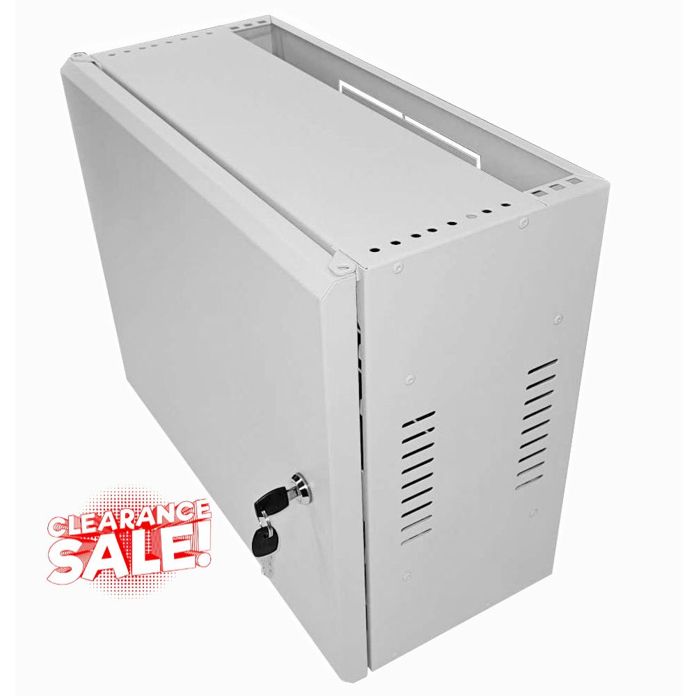 3U 19" Low Profile Vertical Mount - Wall Mount Network / Server Cabinet - 400mm Deep-Grey