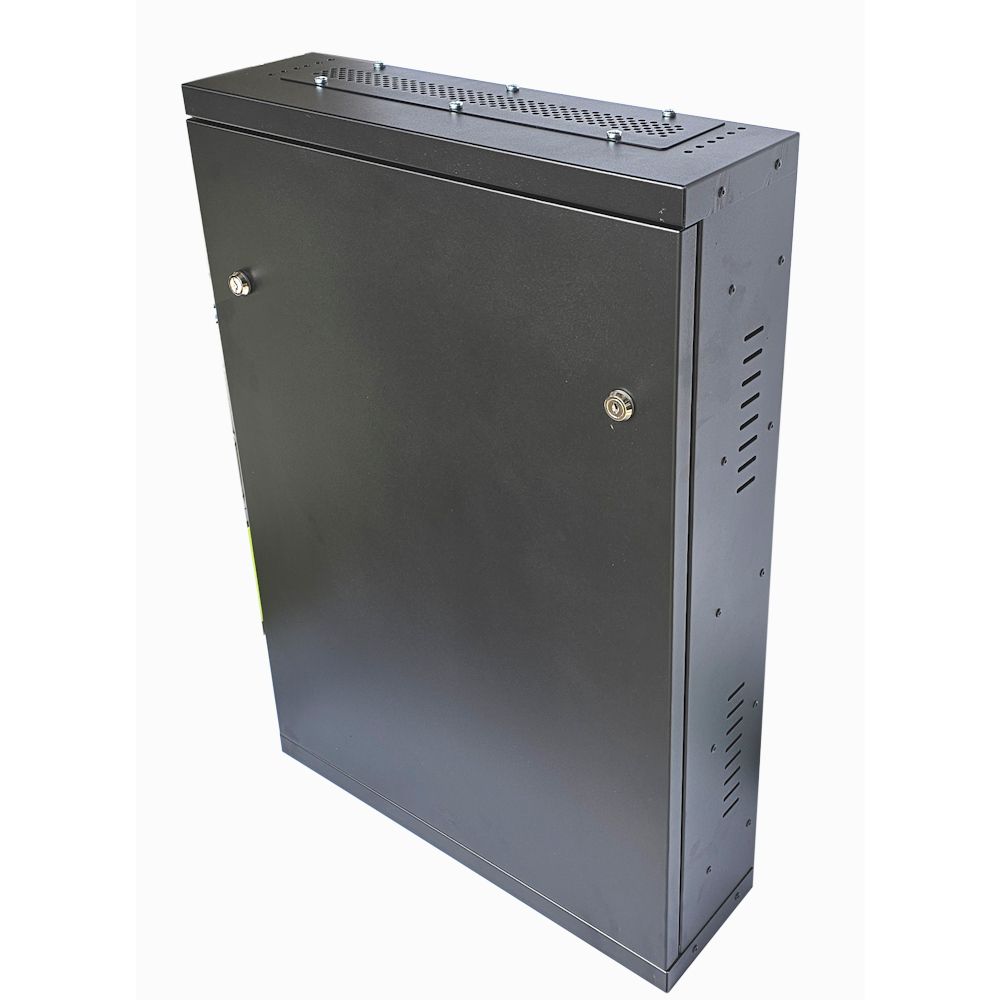 2U 19" Low Profile Vertical Mount - Wall Mount Network / Server  Cabinet 800mm Deep-Black