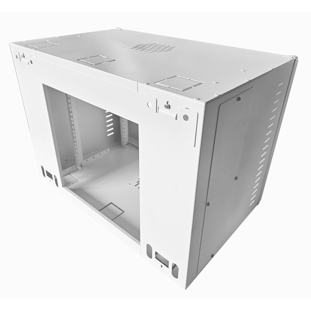 9U 19 inch Data Rack Cabinet - Networking Cabinet - Server Cabinet Fixed Front and Adjustable Rear 19 inch Rails 500mm Deep - White