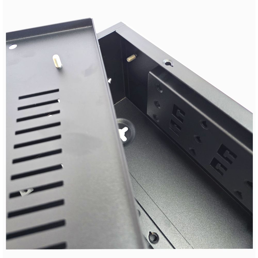 Universal 350 Style Cab - 2 way DIN  (2x 22 Module Dins) / 1u Wall Cabinet-350 Style - Black