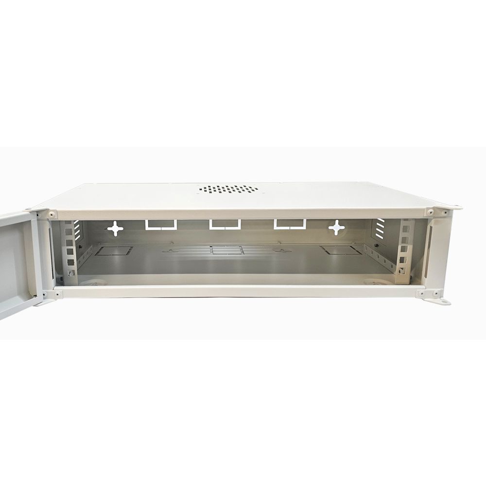 2U 19 inch Small Data Rack / Desktop / Patching Network Cabinet 300mm Deep - White