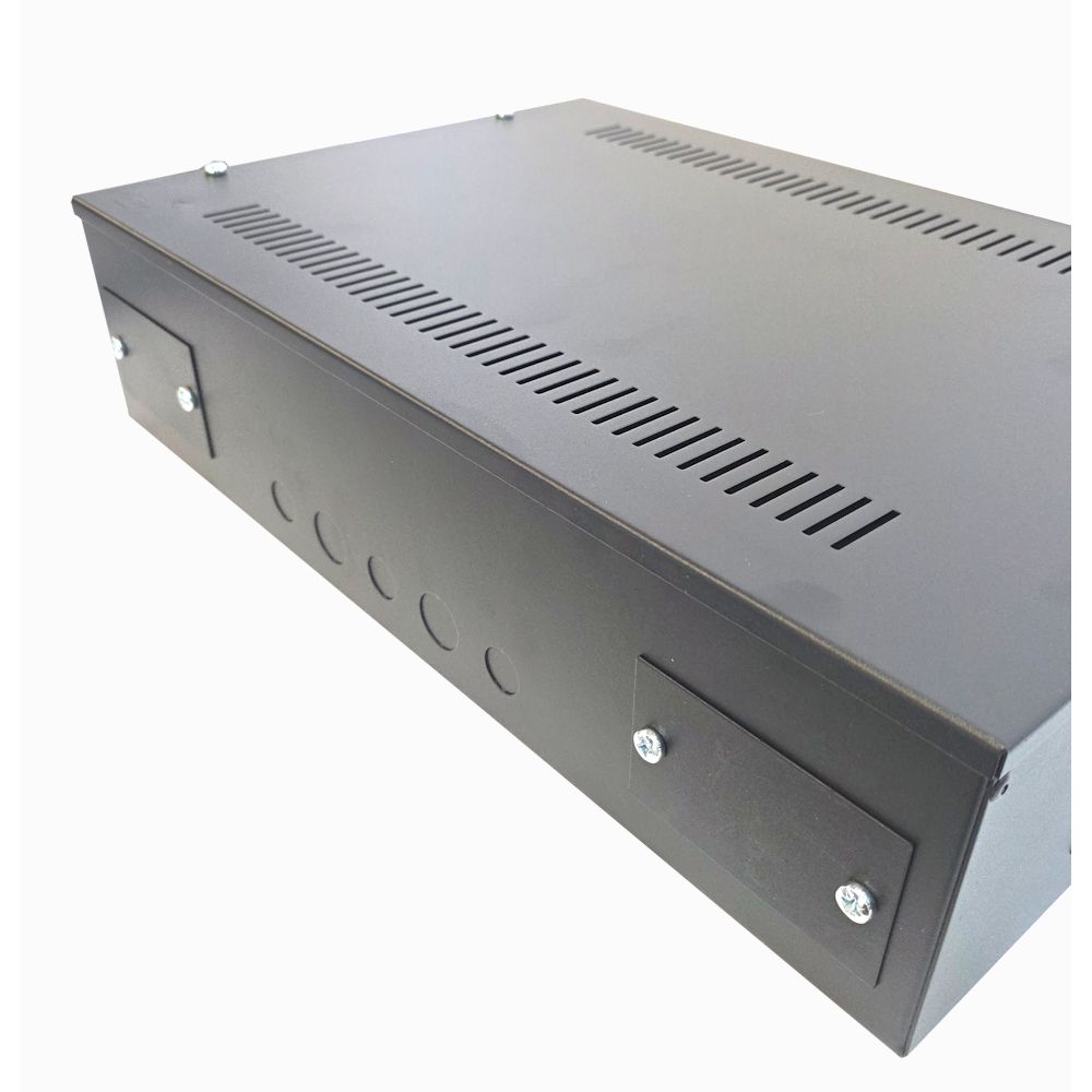Universal Adjustable Enclosure - 2x 22 Way Module Dins / 2u Wall Box-350 Style - Black
