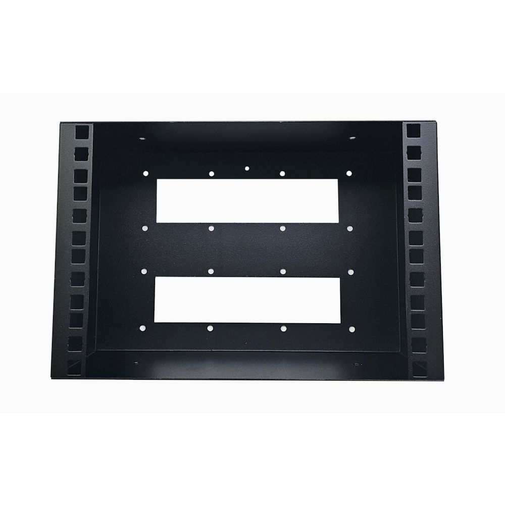 4u 10 inch Shallow Wall Mount Rack Box - 100mm Deep - Black