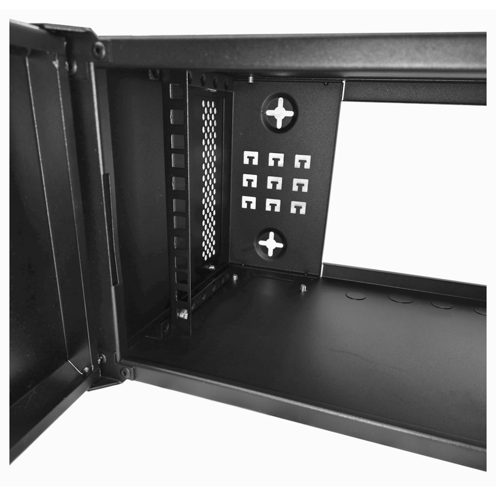 4U 19 inch Perforated Data Cabinet Rack / Patching Network Cabinet 300mm Deep Black
