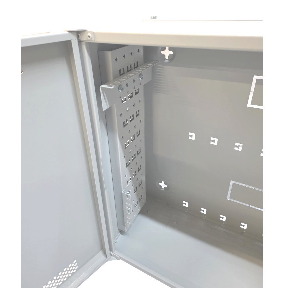 4U 19" Adjustable Low Profile Vertical Mount - Wall Mount Network / Server Cabinet - 500mm Deep - Grey