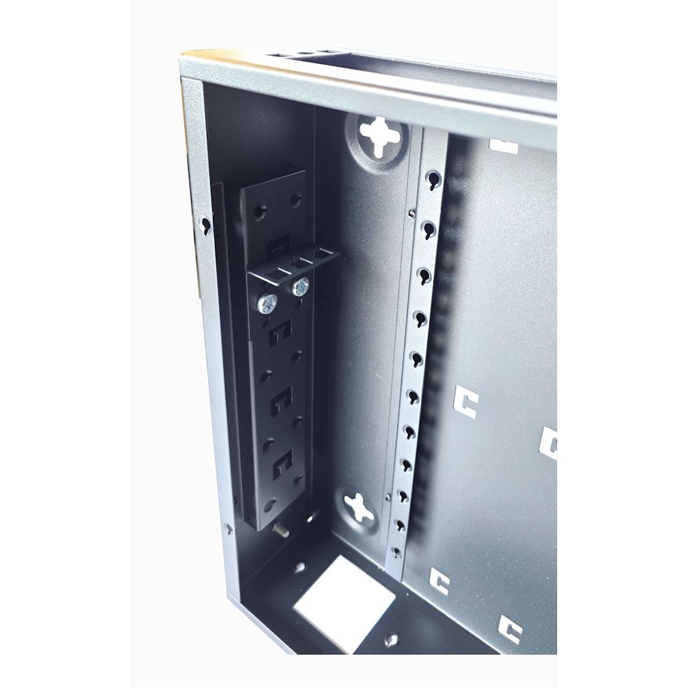 Universal 350 Style Cab - 2 way DIN  (2x 22 Module Dins) / 1u Wall Cabinet-350 Style - Black