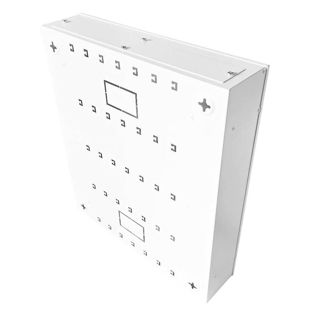 Universal Adjustable Enclosure - 3x 22 Way Module Dins / 2u Wall Box - 600 Style - White