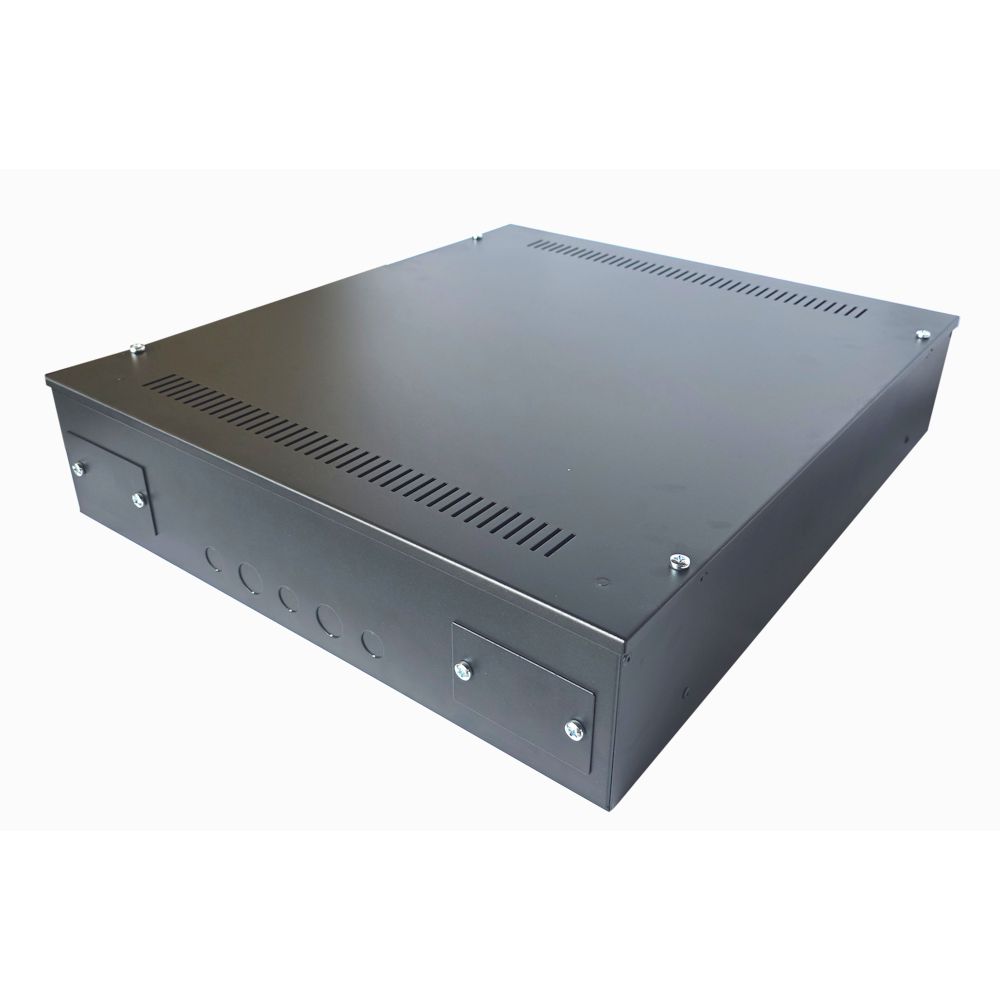 Universal Adjustable Enclosure - 3x 22 Way Module Dins / 2u Wall Box - 600 Style - Black